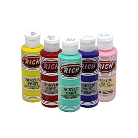 Rich Akrilik Boya Metalik 120 Cc Siyah 0770