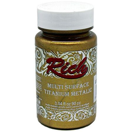 Rich Multi Surface Titanium Metalik Boya 90ml 2524 Antik Altın