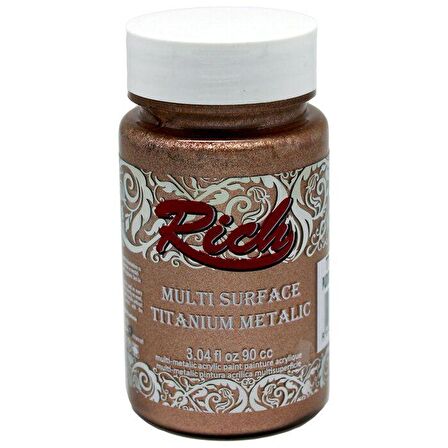 Rich Multi Surface Titanium Metalik Boya 90ml 2530 Pudra Pembe