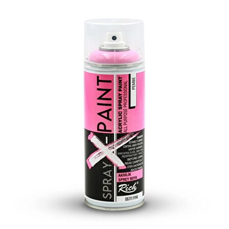 Rich Art-X Spray-X Sprey Boya 400 Ml - 6711 Pembe