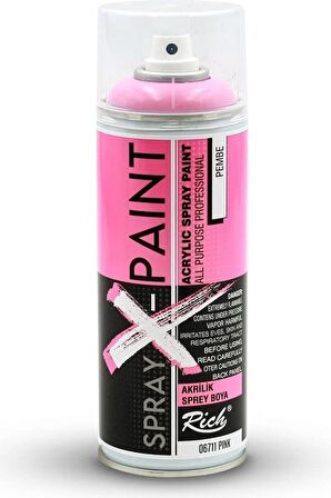 Rich Art-X Spray-X Sprey Boya 400 Ml - 6711 Pembe