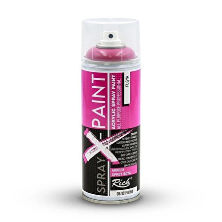 Rich Art-X Spray-X Sprey Boya 400 Ml - 6712 Fuşya