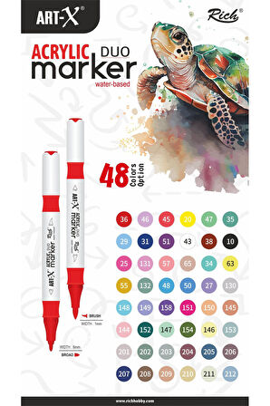 ART-X AKRİLİK MARKER ÇİFT TARAFLI KALEM No:132