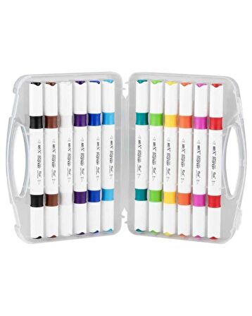 Rich Art X Acrylic Duo Marker Çift Uçlu Su Bazlı Boyama Kalemi 12 Renk Set 18057