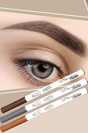 Pretty Beauty Tattoo Eyebrow Pencil (Kaş Boyama Kalemi-Gri)