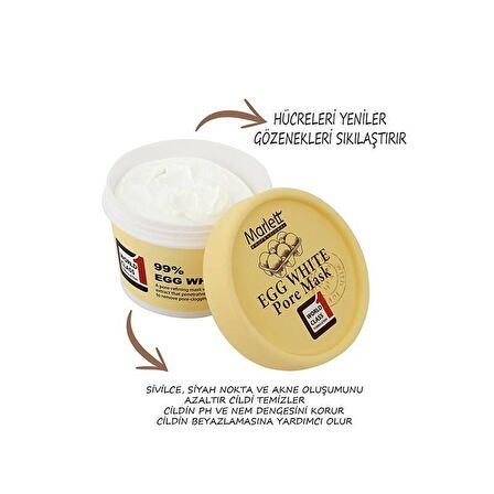 Marlett Egg White Pore Yüz Maskesi 100ml