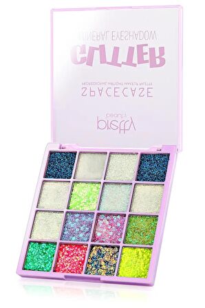 Pretty Beauty 16'lı Glitter Makyaj Paleti Gel Formüllü Göz Ve Vücut İçin PB:191