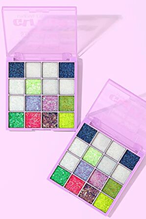 Pretty Beauty 16'lı Glitter Makyaj Paleti Gel Formüllü Göz Ve Vücut İçin PB:191