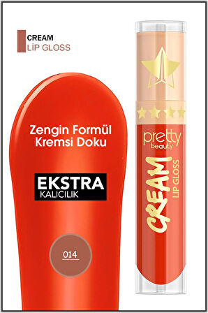 Pretty Beauty Cream Lipgloss & Uzun Süre Kalıcı Likit Ruj