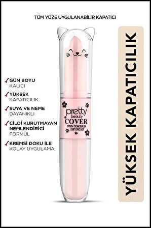 Pretty Beauty Cover Stıck Concealer & Lıquıd  Concealer (No:01)  