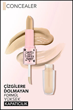 Pretty Beauty Cover Stıck Concealer & Lıquıd Concealer (No:02)