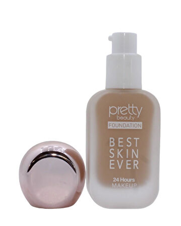 Pretty Beauty (No:02) Foundatıon Best Skın Ever 24 Hours Makeup 12 m (Cam Şişe)