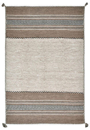 Trb-01 Iskandinav Pamuk Kilim El Dokuma Fildişi