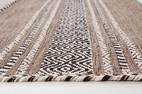 Trb-01 Iskandinav Pamuk Kilim El Dokuma Fildişi