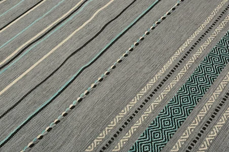 Trb-03 İskandinav Açık gri El Dokuma Kilim