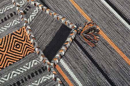 Trb-03 İskandinav Koyu Gri El Dokuma Kilim