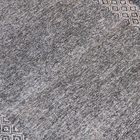 Nordi 11543-J Çerçeve Desenli Yıkanabilir Mavi Salon Mutfak Yolluk Dokuma Modern Halı