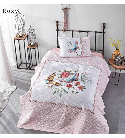 CLUP COTTON TEK KİŞİLİK YATAK ÖRTÜSÜ BASKILI ROXY