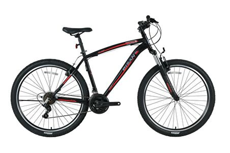 BİSAN MTS 4600 ERKEK DAĞ BİSİKLETİ 46CM V 27.5 JANT 21 VİTES MAT SİYAH KIRMIZI