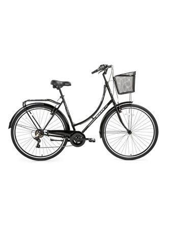 BİSAN PARADISE-23 KADIN ŞEHİR BİSİKLETİ 56CM V 28 JANT PARLAK SİYAH GRİ