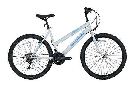 BİSAN SENTIERO KADIN DAĞ BİSİKLETİ 46CM V 26 JANT 21 VİTES METALİK BEYAZ MAVİ