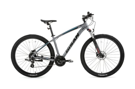 BİSAN MTX 7300 DAĞ BİSİKLETİ 39.5 CM HD 26 JANT 24 VİTES METALİK GRİ MAVİ 