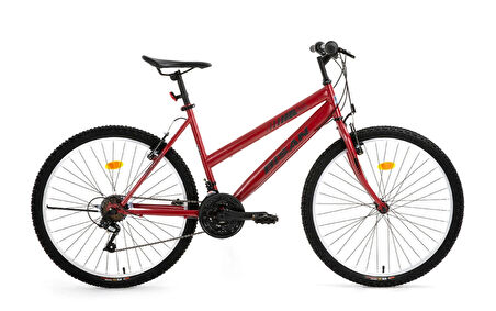 BİSAN DİSCOVER DAĞ BİSİKLETİ 34 CM V 24 JANT 21 VİTES METALİK KIRMIZI SİYAH