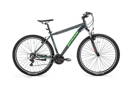 BİSAN ATLAS DAĞ BİSİKLETİ 43 CM V 26 JANT 21 VİTES PARLAK GRİ YEŞİL