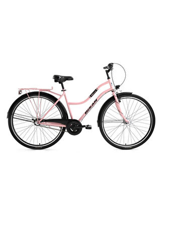 BİSAN BELLA-24 KADIN ŞEHİR BİSİKLETİ 42CM V 26 JANT 3 VİTES PUDRA PEMBE SİYAH