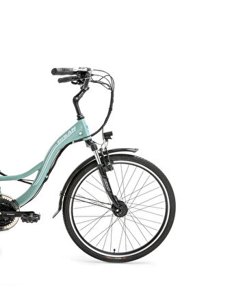 BİSAN FLORİDA ELEKTRİKLİ BİSİKLET 43 CM V 26 JANT 21 VİTES ÇAĞLA YEŞİLİ BEYAZ