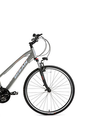BİSAN 8200 TREKKİNG BİSİKLETİ 45 CM V 700C 21 VİTES AÇIK METALİK GRİ BEYAZ PEMBE