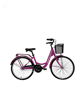 BİSAN SORRENTO ŞEHİR BİSİKLETİ 36 CM V 24 JANT 3 VİTES MOR BEYAZ