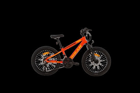 BİSAN KDX 2600-D-25 ERKEK ÇOCUK BİSİKLETİ 28CM MD 20 JANT 21 VİTES NEON TURUNCU SARI SİYAH