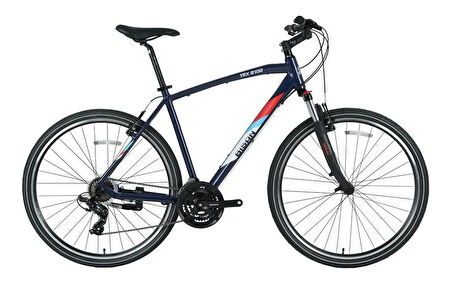 BİSAN TRX 8100-23 ERKEK ŞEHİR BİSİKLETİ 46CM V 28 JANT 21 VİTES MAT SİYAH MAVİ