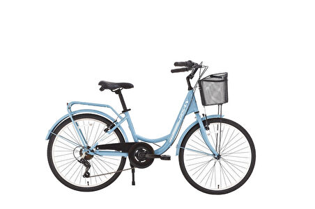 BİSAN SORRENTO ŞEHİR BİSİKLETİ 36 CM V 24 JANT 3 VİTES BEBEK MAVİSİ BEYAZ