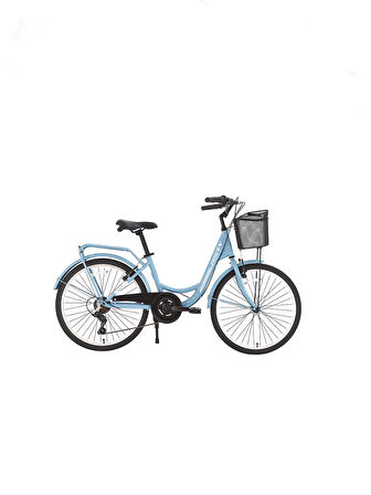 BİSAN SORRENTO-S ŞEHİR BİSİKLETİ 36 CM V 24 JANT 7 VİTES BEBEK MAVİSİ BEYAZ