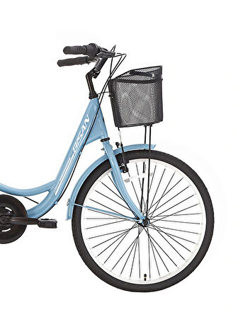 BİSAN SORRENTO-S ŞEHİR BİSİKLETİ 36 CM V 24 JANT 7 VİTES BEBEK MAVİSİ BEYAZ