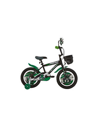 Flash Çocuk Bisikleti 26 Cm V Fren 16 Jant Vitessiz Mat Siyah Yeşil