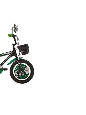 Flash Çocuk Bisikleti 26 Cm V Fren 16 Jant Vitessiz Mat Siyah Yeşil