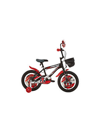 Flash Çocuk Bisikleti 26 Cm V Fren 16 Jant Vitessiz Mat Siyah Kırmızı
