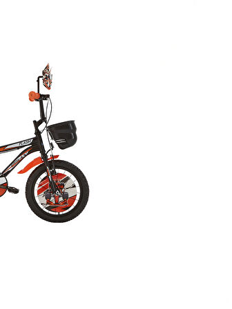 Flash Çocuk Bisikleti 26 Cm V Fren 16 Jant Vitessiz Mat Siyah Turuncu