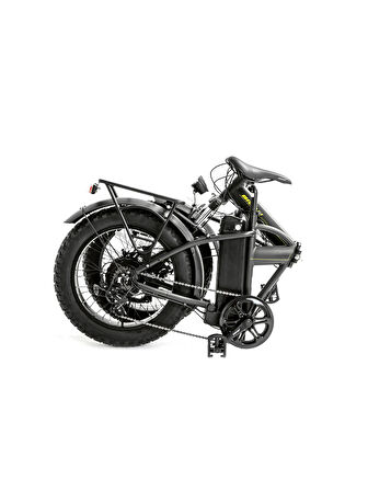 BİSAN E-FOLDING F2  ELEKTRİKLİ KATLANIR BİSİKLET 43 CM DİSK FREN 20 JANT 7 VİTES METALİK GRİ GRİ