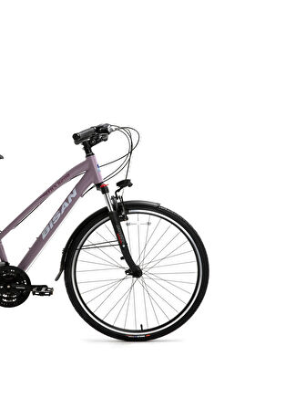 BİSAN TRX 8200 CİTY ŞEHİR BİSİKLETİ 45 CM V 700C 21 VİTES MAT MOR BEYAZ MOR