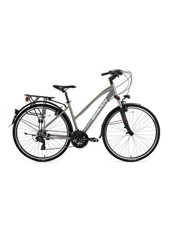 BİSAN TRX 8200 CİTY ŞEHİR BİSİKLETİ 45 CM V 700C 21 VİTES AÇIK METALİK GRİ BEYAZ PEMBE