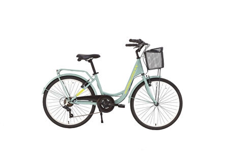 BİSAN SORRENTO ŞEHİR BİSİKLETİ 36 CM V 24 JANT 3 VİTES ÇAĞLA YEŞİLİ SARI