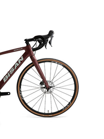BİSAN REACTİVE YOL BİSİKLETİ 51,5 CM DİSK FREN 700C JANT 11 VİTES MAT KOYU BORDO KREM