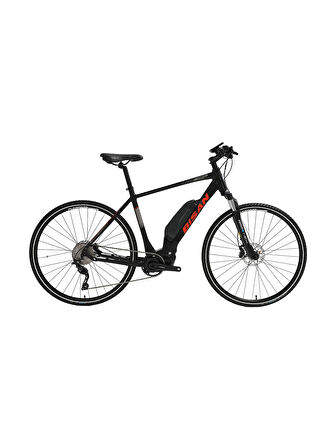 BİSAN E-TREKKİNG ELEKTRİKLİ BİSİKLET 55 CM DİSK FREN 700C JANT 10 VİTES MAT SİYAH KIRMIZI