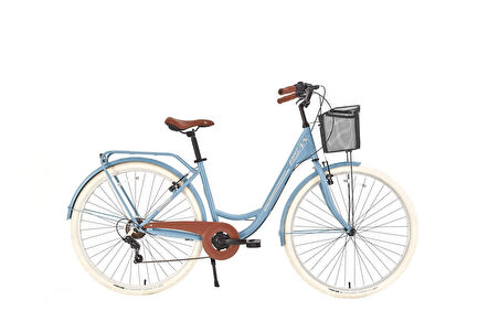 BİSAN SORRENTO ŞEHİR BİSİKLETİ 44 CM V 28 JANT 3 VİTES BEBEK MAVİSİ SİLVER