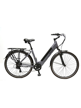 BİSAN MOON ELEKTRİKLİ BİSİKLET 47 CM V 700C JANT 7 VİTES METALİK GRİ SİYAH