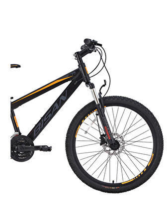 BİSAN COOPER DAĞ BİSİKLETİ 35 CM MD 26 JANT 21 VİTES MAT SİYAH TURUNCU